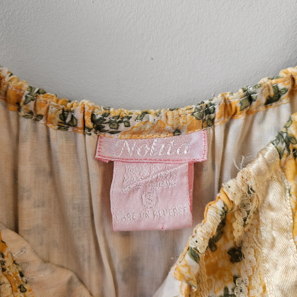 Nolita Yellow and White Lace Floral Midi Dress - Picture 7 of 7